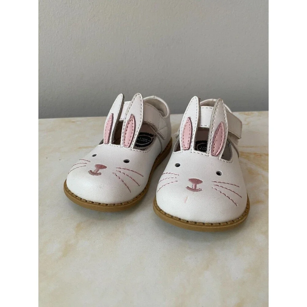 Livie & Luca Toddler Girls Molly Bunny/Rabbit Shoes - White Size 4 Leather